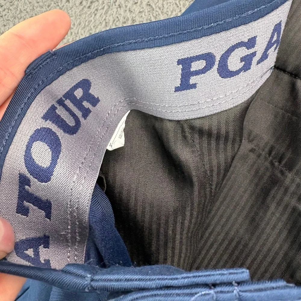 PGA Tour Mens Navy Blue Flat Front Golf Performance Shorts‎ Size 38